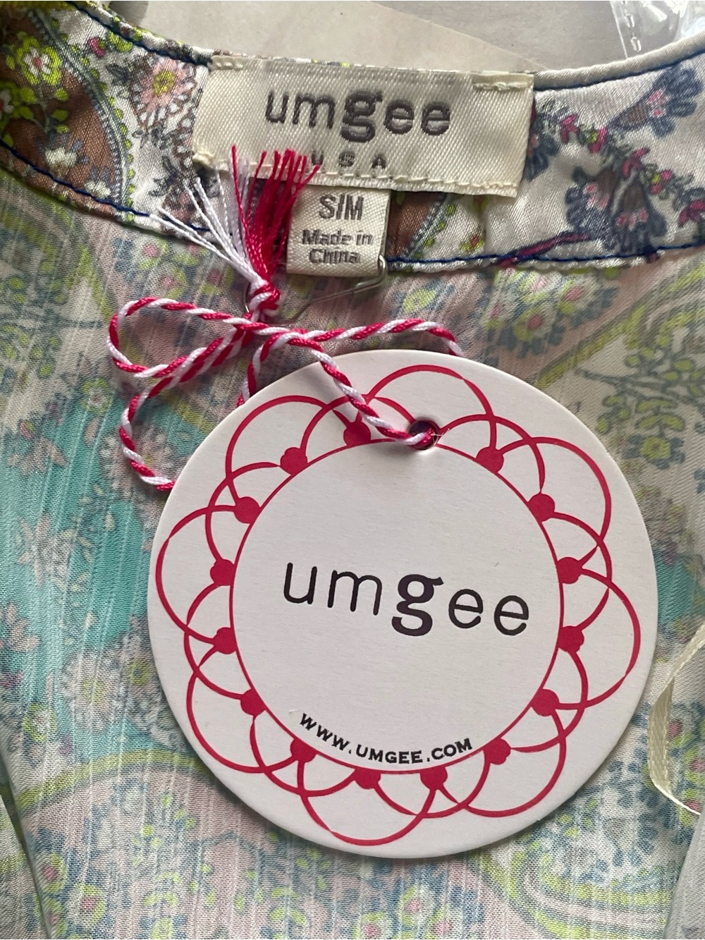 Umgee Navy Mix Boho Paisley Kimono Cover Up NWT S/M - Picture 8 of 12